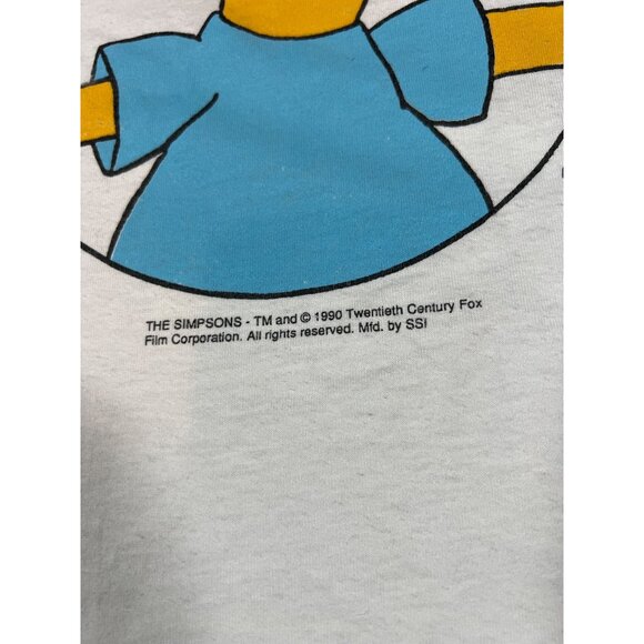 Vintage 1990 Screen Stars Best The Simpsons Bart Simpson T-Shirt Size L K3 - Picture 3 of 6